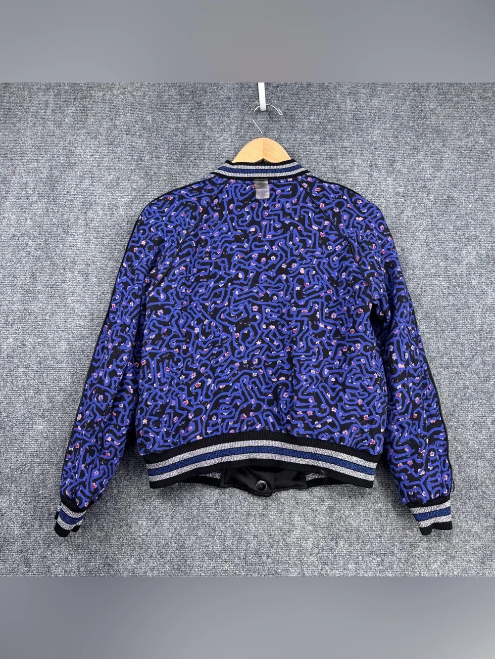 Coach X Keith Haring Reversible Satin Bomber Jacket Mixed Print Embroidery 6